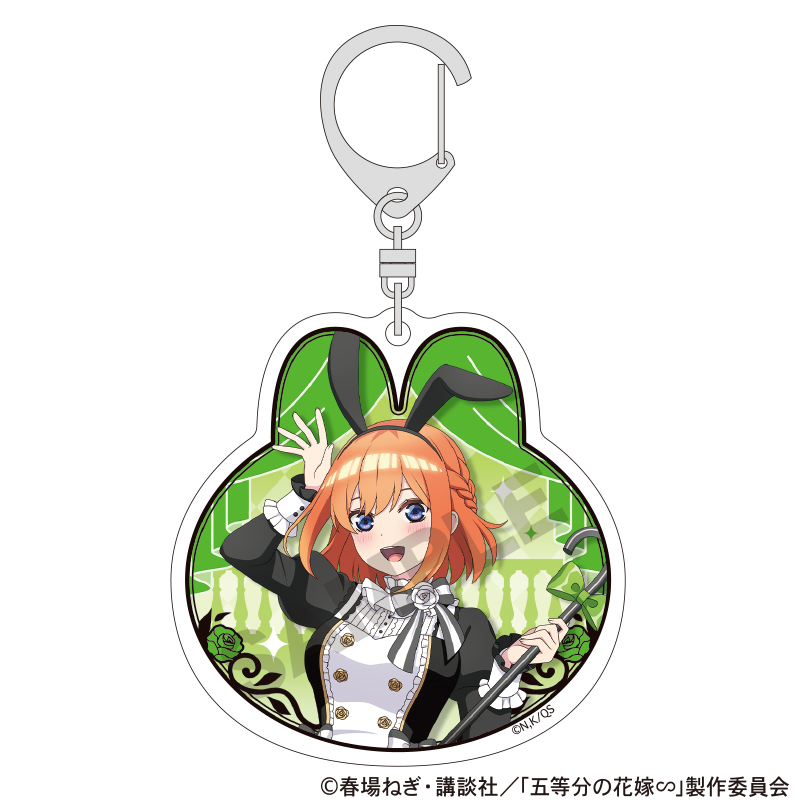 五等分の花嫁　アクリルキーホルダー　中野四葉　モノクロバニードレス