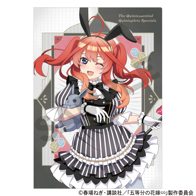 五等分の花嫁　シングルクリアファイル　中野五月　モノクロバニードレス